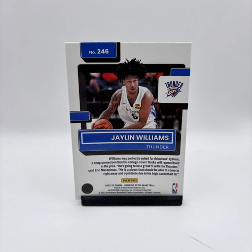 Jaylin Williams Donruss Optic 2022-23 Rookie Card