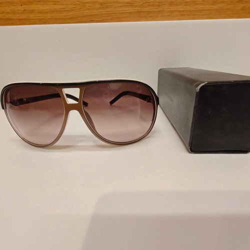 Dior Homme sunglasses, brown gradient lenses, brown and white frame