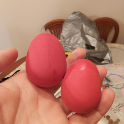 Easter eggs fake, set of 2 pieces