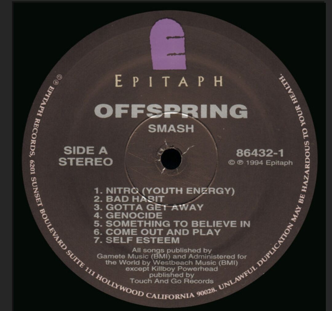 THE OFFSPRING - Smash LP 86432-1 Epitaph Offspring - Smash