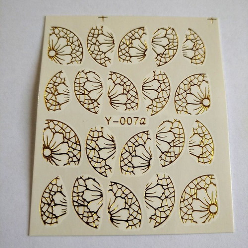 Water Nail Stickers Set 4 pcs Full Nail Y-046a, Y-007a, Y-048, Y-047a new