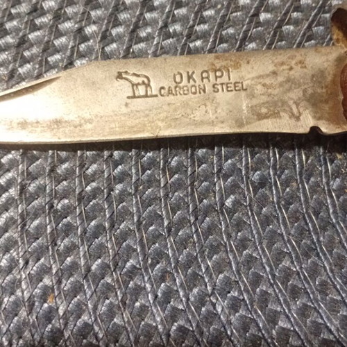 Okapi Garbon Steel folding knife, collectible vintage