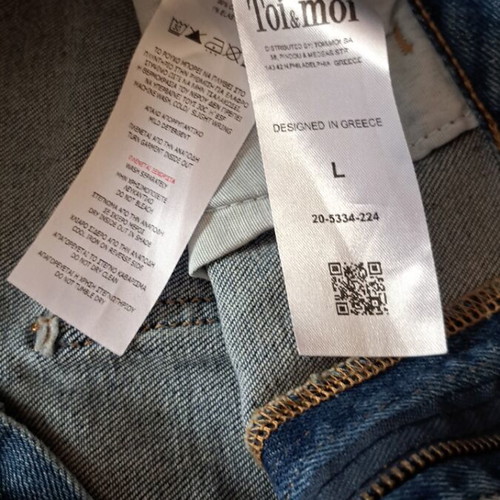 Toi & Moi women's denim jeans new, size L 40 12, blue
