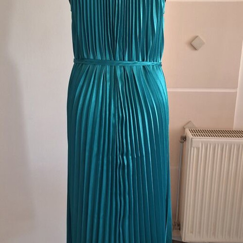 Ted Baker satin dress new with label, bright green, halterneck