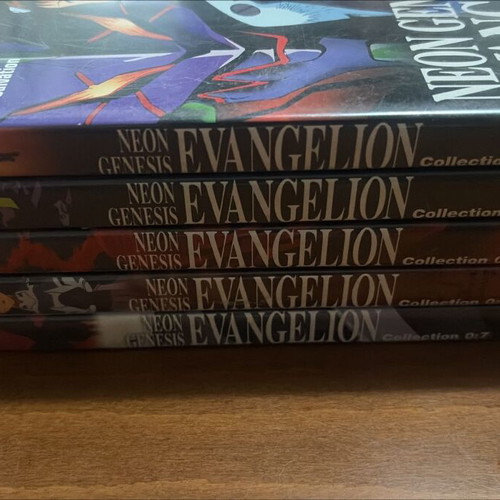Neon Genesis Evangelion DVD singles set like new, 5 volumes