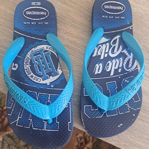 Havaianas children's flip-flops used, size 35-36 blue