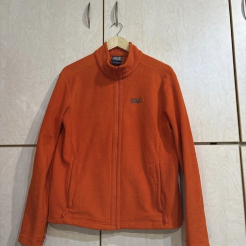 Jack Wolfskin fleece jacket like new, orange, size L