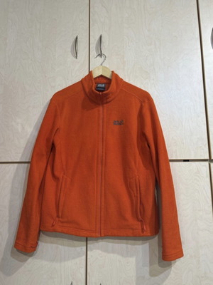 Jack Wolfskin fleece jacket like new, orange, size L