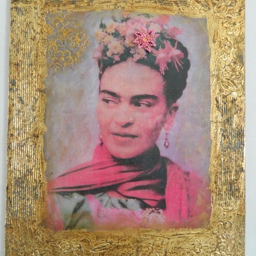 Frida Kahlo wall canvas 40x50 cm new mixed media artwork