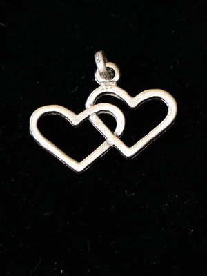 Ασημένιο κρεμαστό minimal καρδιές καθαρό sterling silver 925 καινούργιο