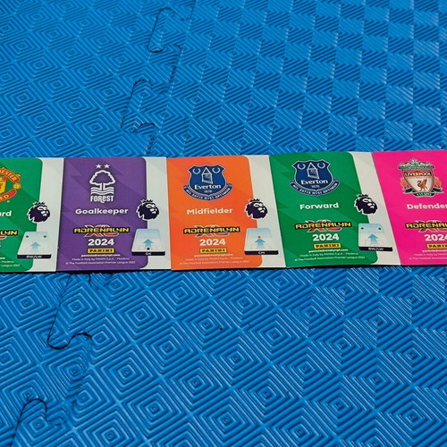 Panini Premier League collectible cards set of 5, like new