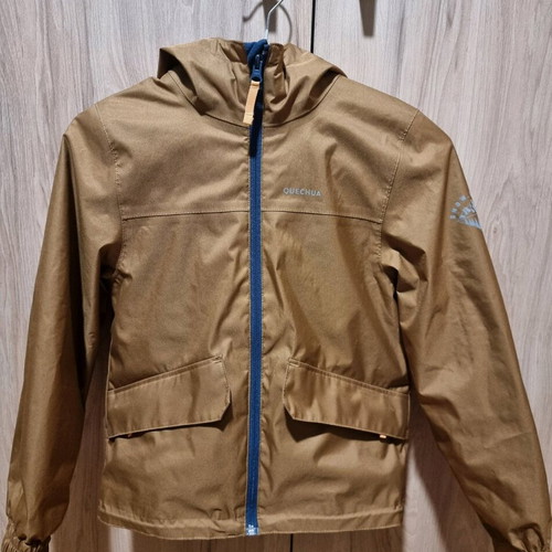 Quechua kids brown 3-in-1 jacket used, 123-130cm