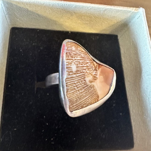 Silver ring 950 with shell like new