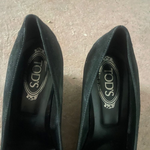 Tod’s suede platform pumps new unworn black size 41