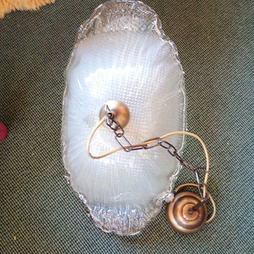 Crystal ceiling light used, 57 x 35 cm