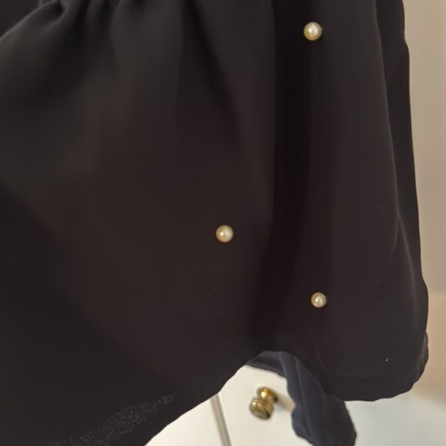 Blouse with sleeve detail like new, size S black