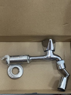Single wall faucet used with 2 detachable extensions