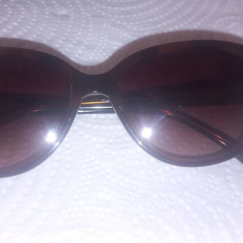 Sunglasses new with glitter brown acetate optical quality