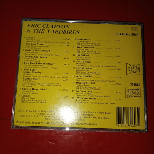 Eric Clapton & The Yardbirds CD like new, rock