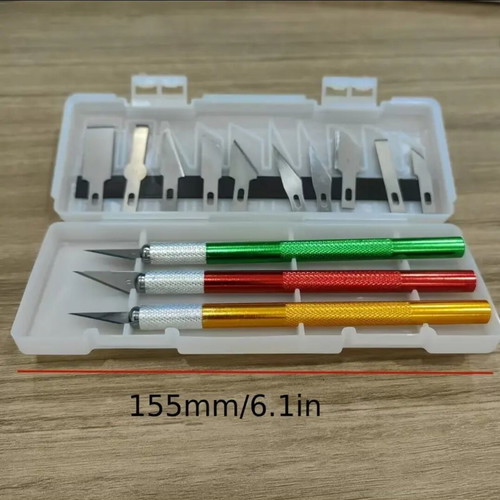 Precision knives set of 3 new with 10 replacement blades