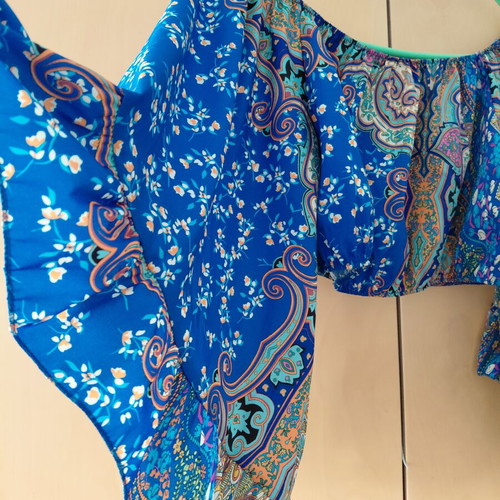 Boho set with pants and crop top one size like new