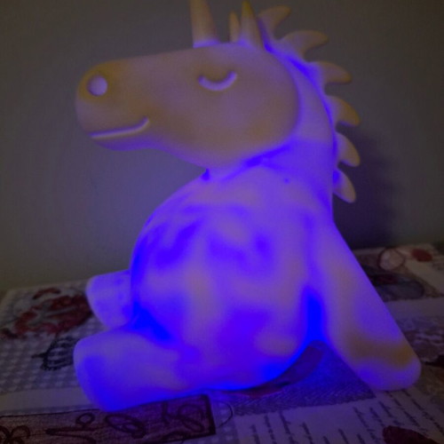 Unicorn lamp like new with automatic color changing