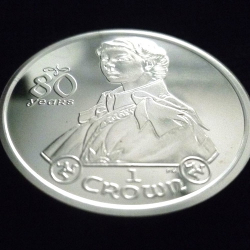 Isle of Man 2006 Elizabeth II 80th Birthday Silver Proof Silver Coin new
