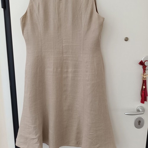 Vunic sleeveless linen dress beige, like new, size XL