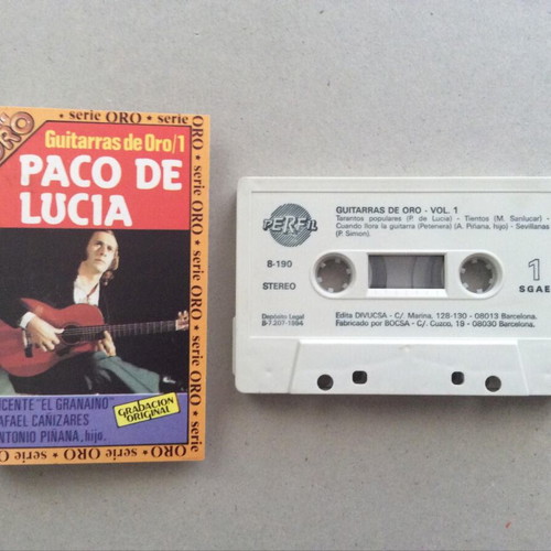 Paco De Lucía Guitarras De Oro Vol. 1 cassette tape near mint, Latin