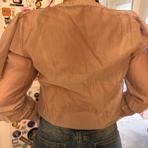 Women's shirt with ruffles like new, beige size M