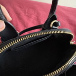 Pinko mini leather satchel σαν καινούργιο, μαύρη με χρυσές λεπτομέρειες