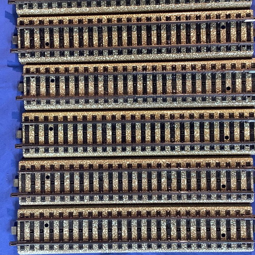 Marklin 5106 rails used, set of 10 straight with cross ties