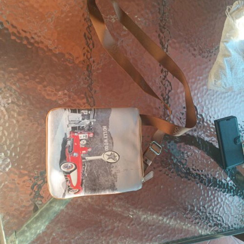 Y Not? Shoulder Bag like new, leather and polyester, adjustable strap