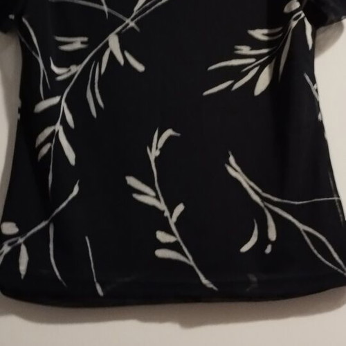 Women's Black Blouse Abiye double fabric jersey with design like new