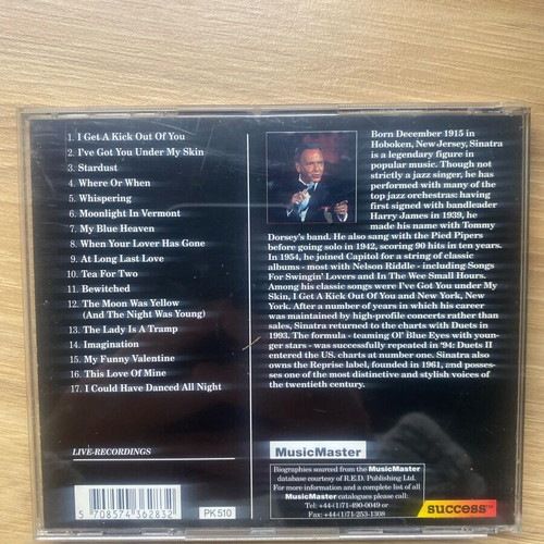 Frank Sinatra (Live) I've Got You Under My Skin CD like new
