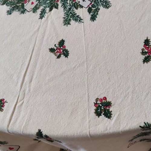 Tablecloth with 4 napkins used, Christmas set