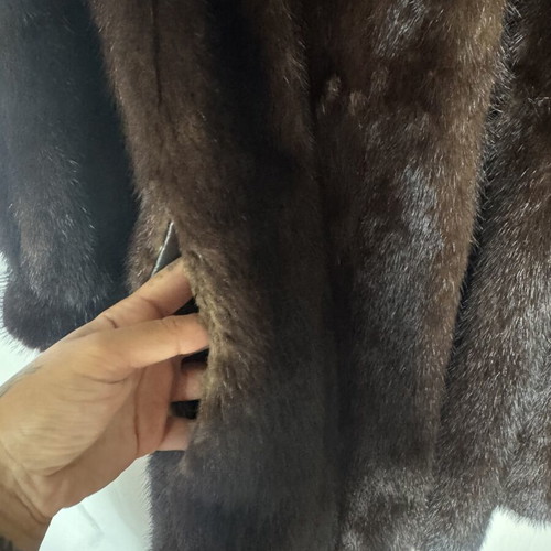 Mink fur coat from Kastoria like new, black, sizes M-L