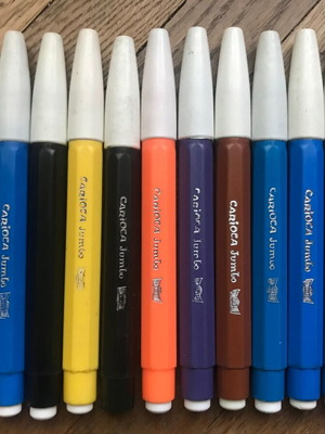 Carioca Jumbo markers used, pack of 11, retro 80s-90s