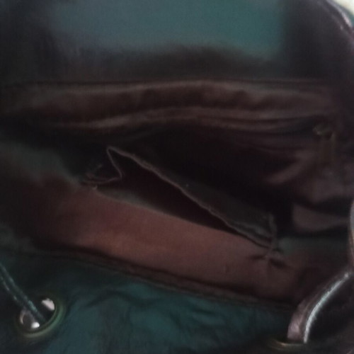 Attrattivo small beige backpack with brown leather details