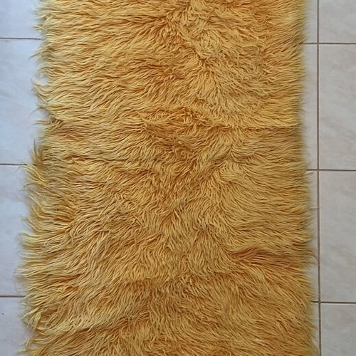 Flokati Velentza yellow rug 2.00 x 0.75 m