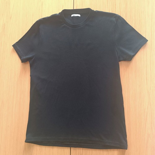 Zara men's black knitted short-sleeve shirt size L like new