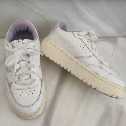 Zara girls' athletic shoes size 34 used, white and pink