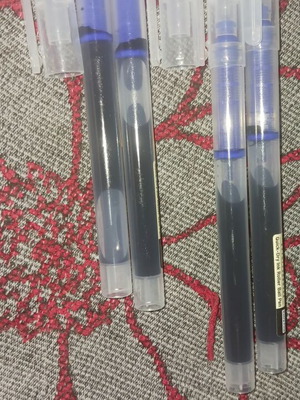 Set of 4 blue N2 pens with fine tip