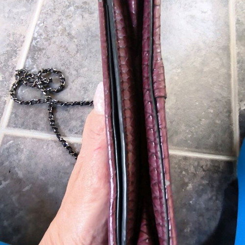 Zara crossbody bag used, brown and red with chain