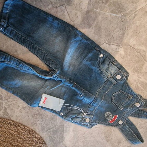 Kanz denim salopette with short-sleeve shirt new for 6-9 months