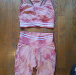 Luigi coral activewear set, pink