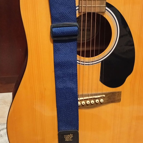 Fender acoustic guitar used with Ernie Ball strap