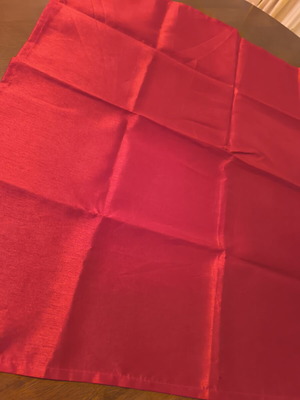Decorative tablecloth deep red color