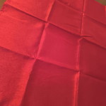 Decorative tablecloth deep red color