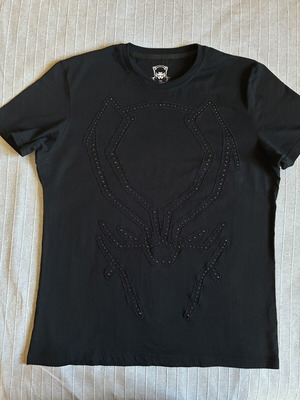 Marvel Black Panther Celio Mens Black Studded T-Shirt Size L mint condition